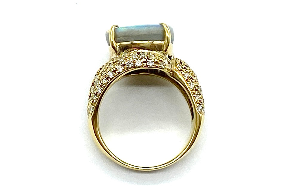 Black Opal K18ブラックオパール ダイヤモンドリング (NO.38332) – JEX