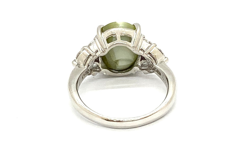 Chrysoberyl Cat's Eye Pt900クリソベリルキャッツアイ ダイヤモンド