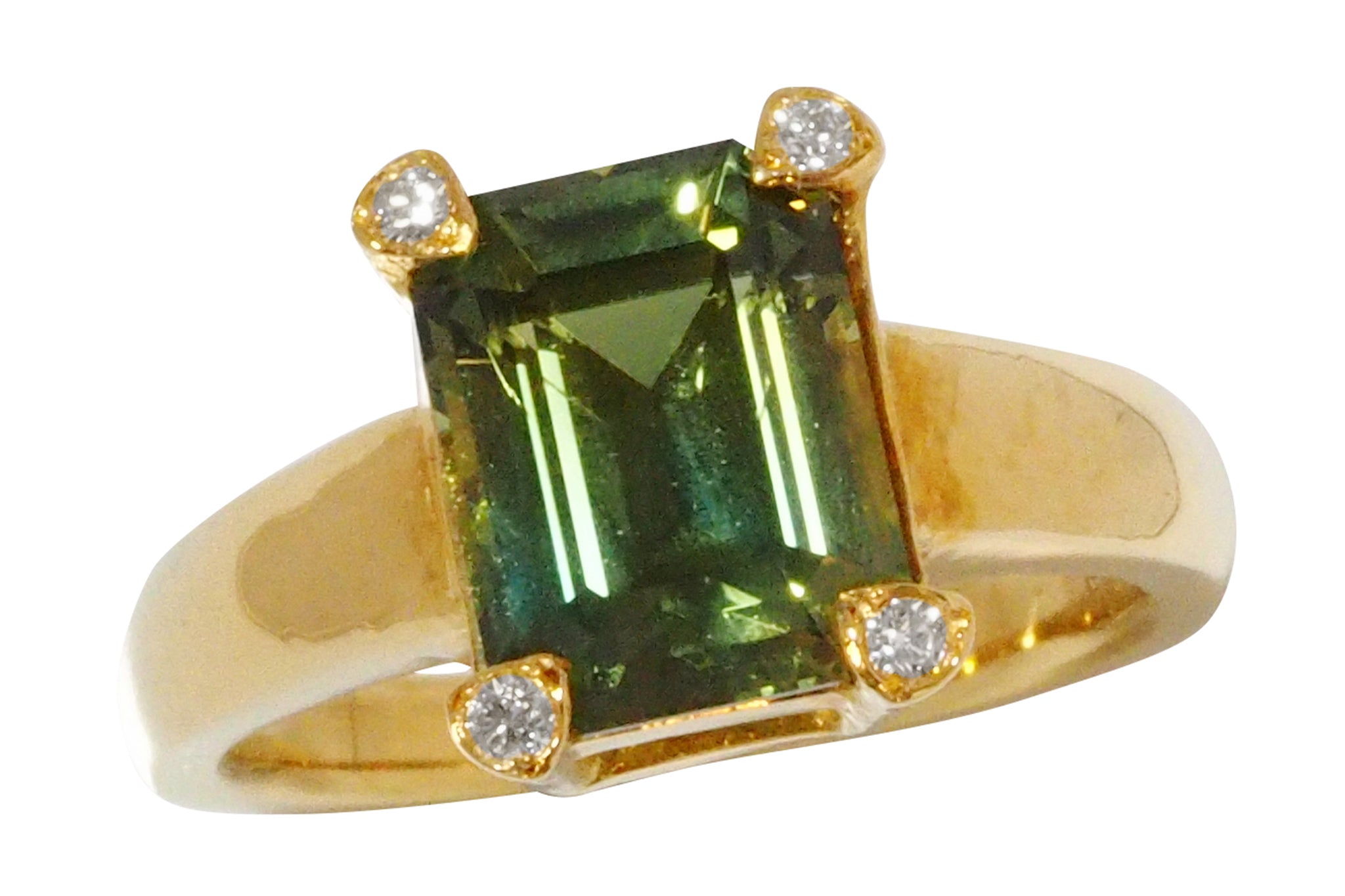 Green Sapphire K18グリーンサファイヤ ダイヤモンドリング (NO.47312