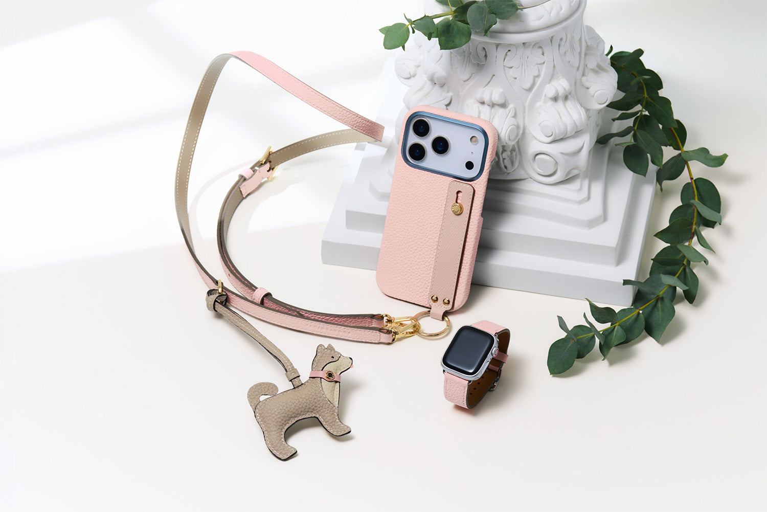 ハート キーホルダー シュリンクレザー