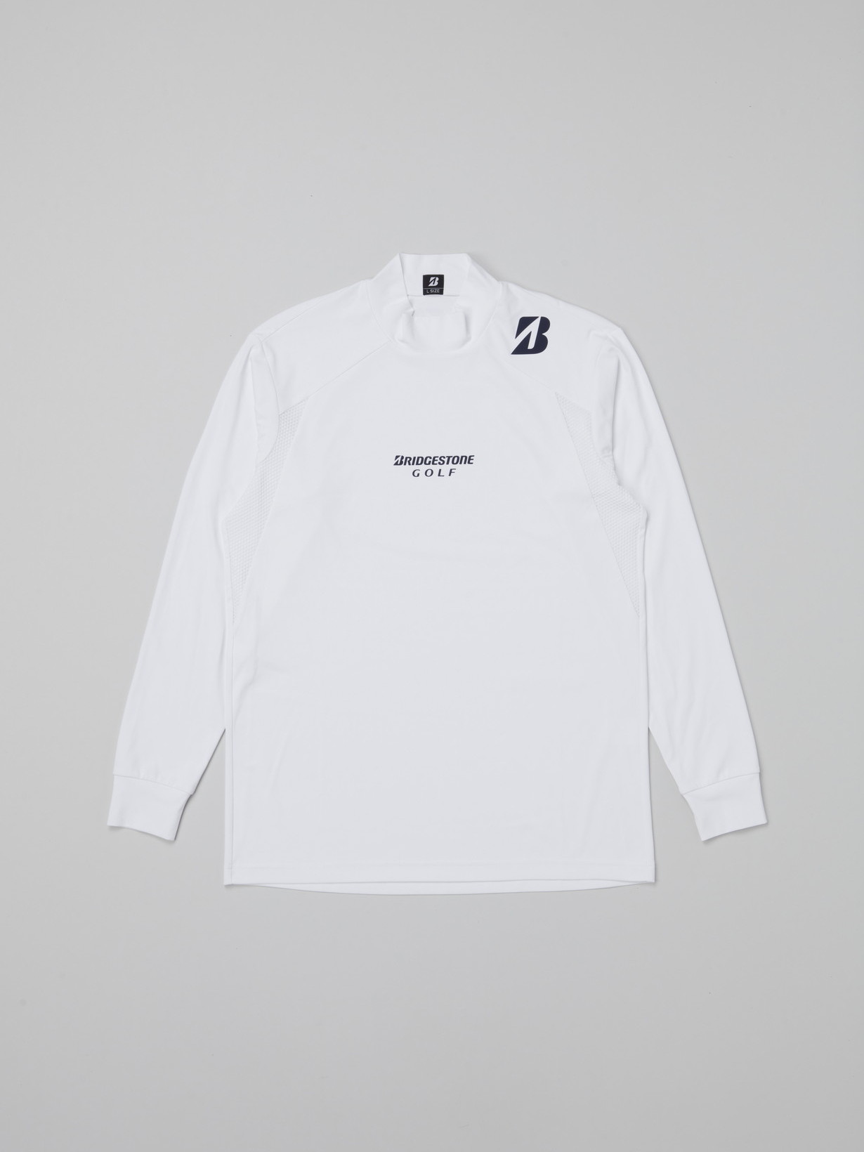 25年秋冬 【B-01】 長袖モックネックシャツ(M WH(ホワイト)): アパレル