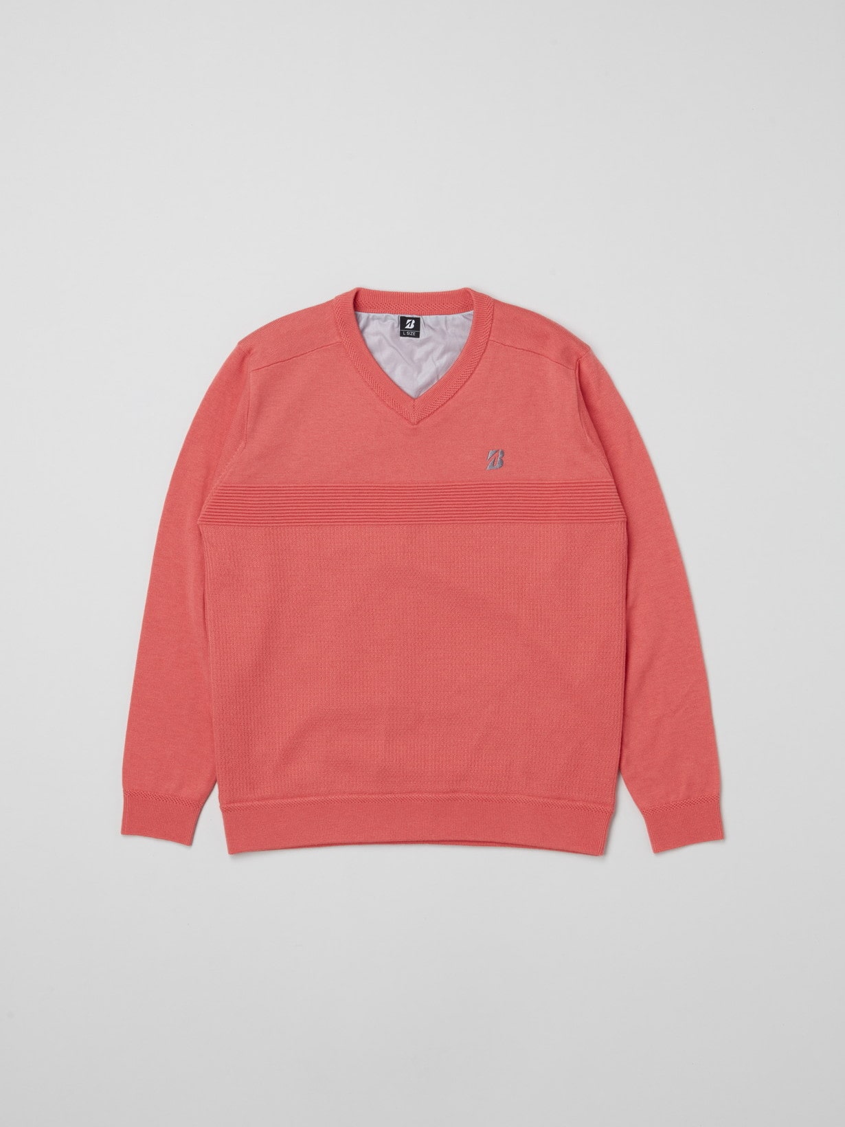 25年秋冬 長袖防風Vネックセーター(M OR(オレンジ)): アパレル