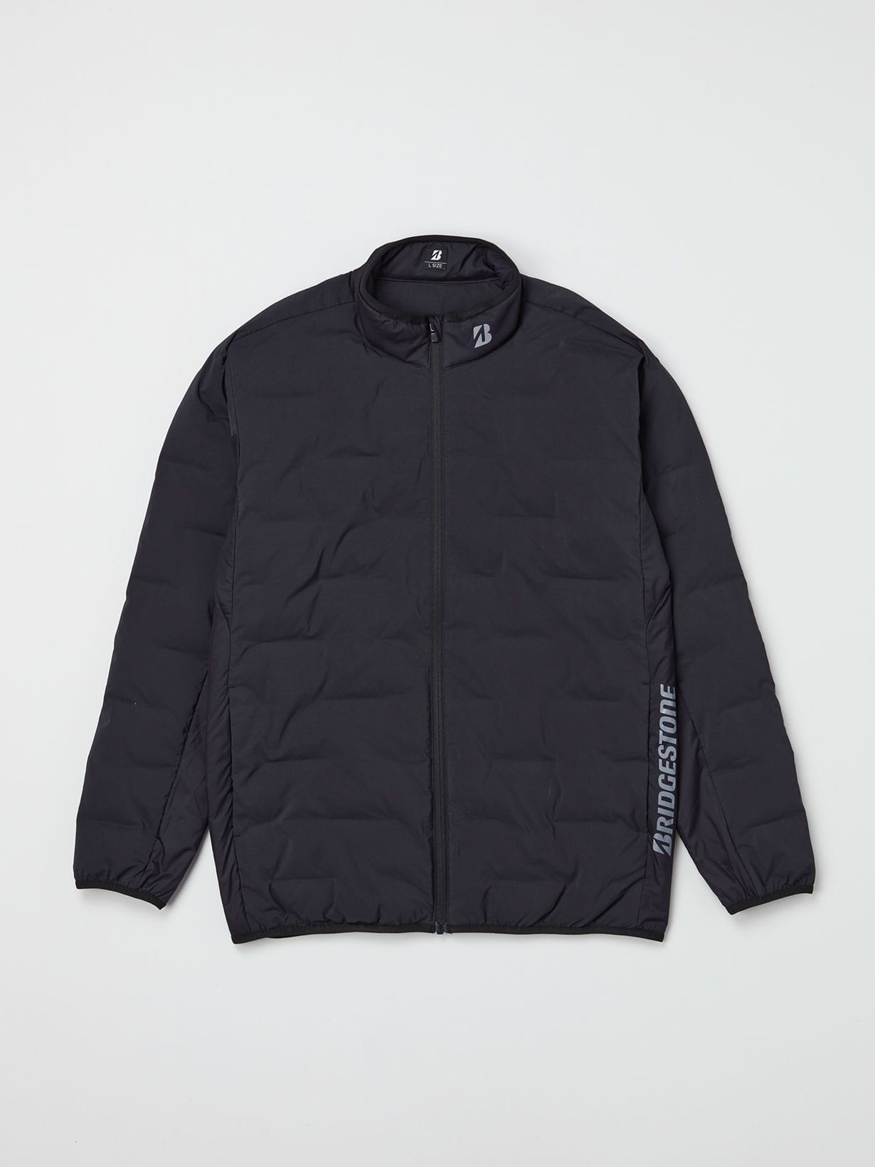 25年秋冬 【B-02】 長袖前開き 中わたブルゾン(M WH(ホワイト