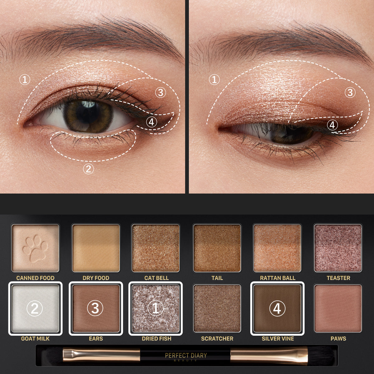 PERFECT DIARY (パーフェクトダイアリー)エクスプローラ 12色動物アイ
