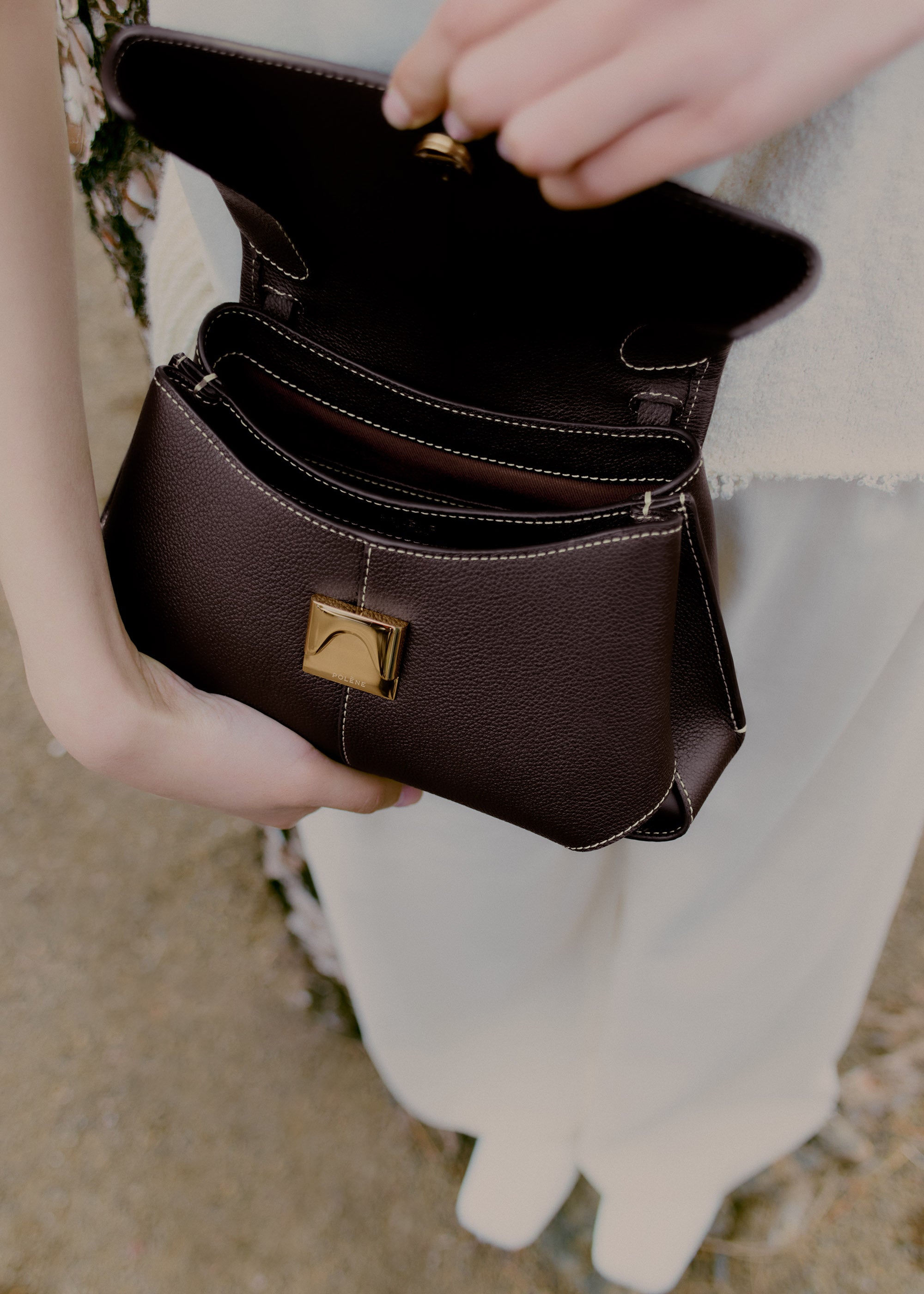 Polène | バッグ - Mokki Mini - エボニーテクスチャード