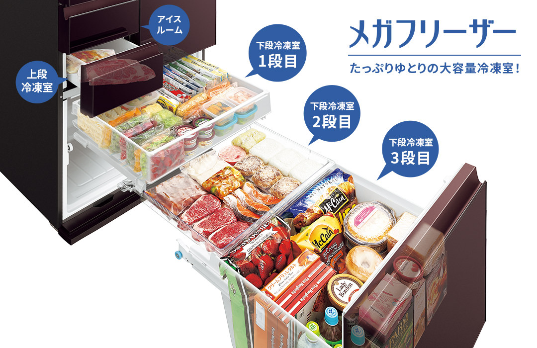 メガフリーザー | 冷蔵庫：シャープ