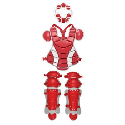 ミズノプロ 赤 軟式用捕手防具セット キャッチャー用ヘルメット 野球