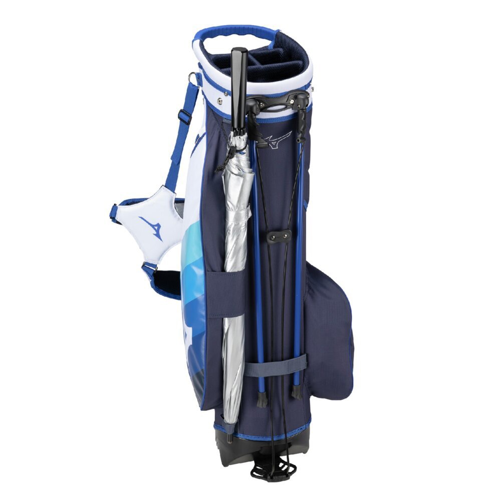Mizuno キャディバッグ 青と白ベットカバー Mizuno キャディバッグ 青
