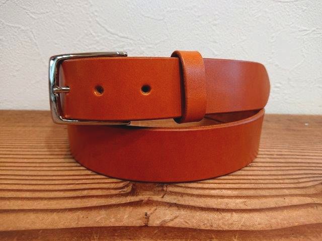 栃木レザーベルト【キャメルブラウン】35mm ビジネスベルト／スーツ