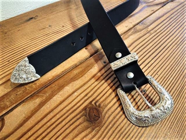 栃木レザー3ピースバックルベルト38mm【WESTEN BUCKLE 3P SET