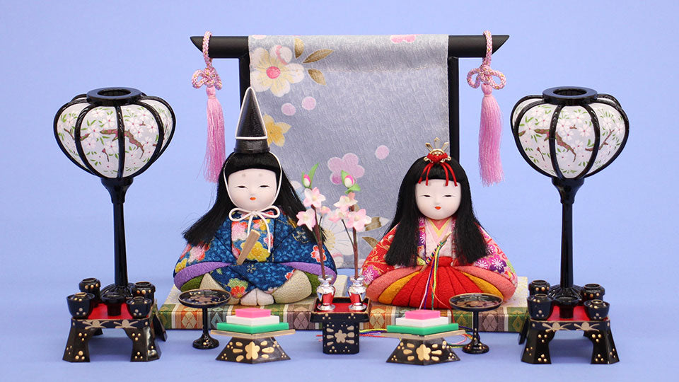 雛人形飾り 木目込み 寿鳳作豆雛几帳膳揃え – 寿鳳人形の東芸