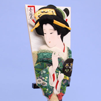 押絵羽子板 8号 見立て藤娘 台付き – 寿鳳人形の東芸