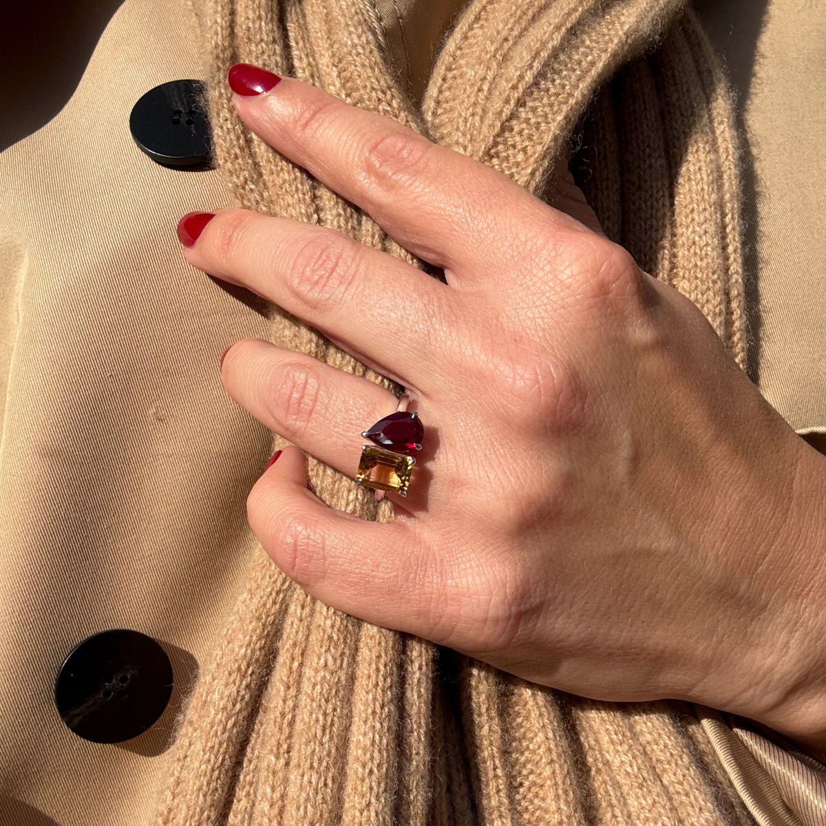 November X July Toi et Moi Birthstone Ring; Juwels & Co.