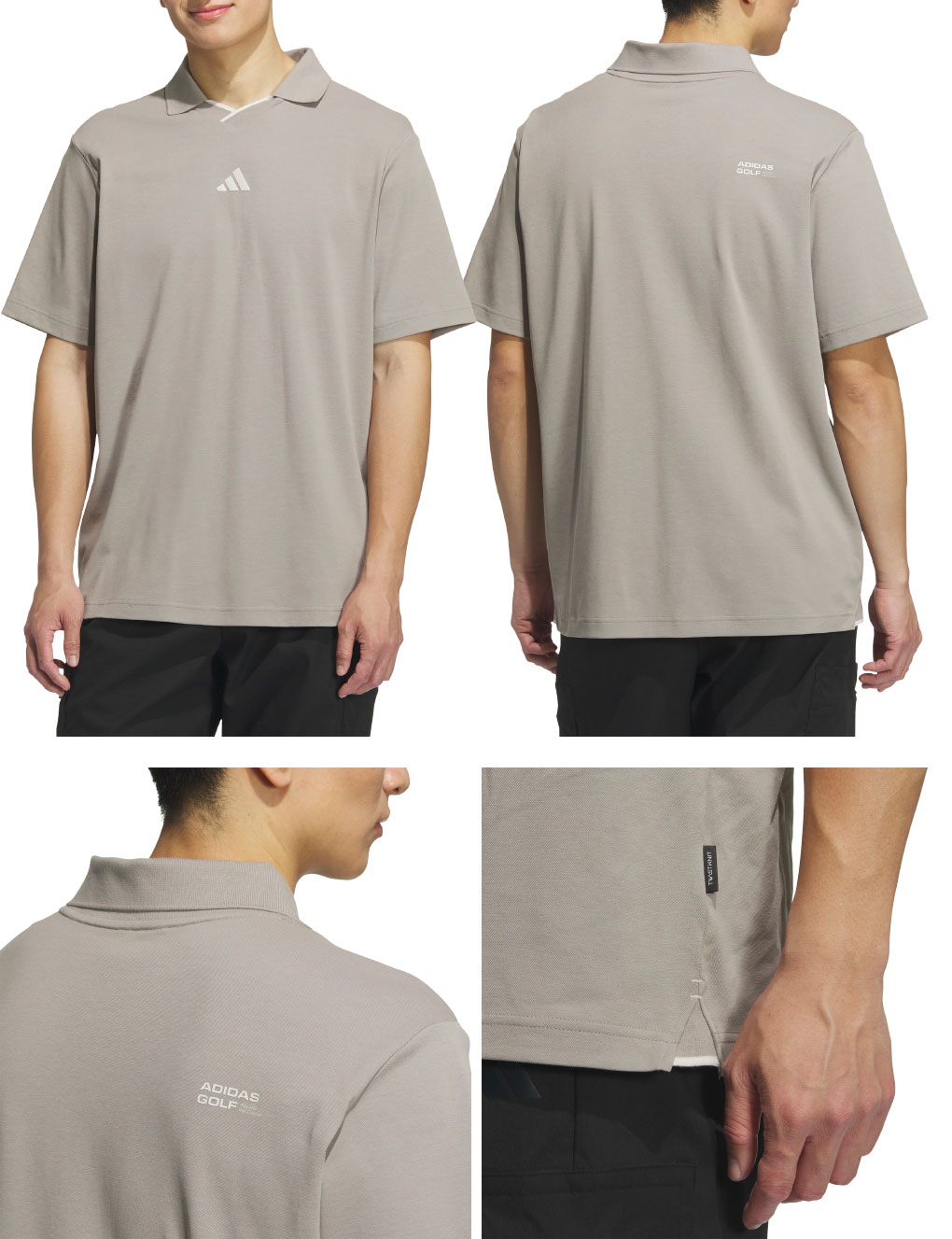 アディダス ビヨンド ザ コース ツイストニット スキッパーカラー 半袖