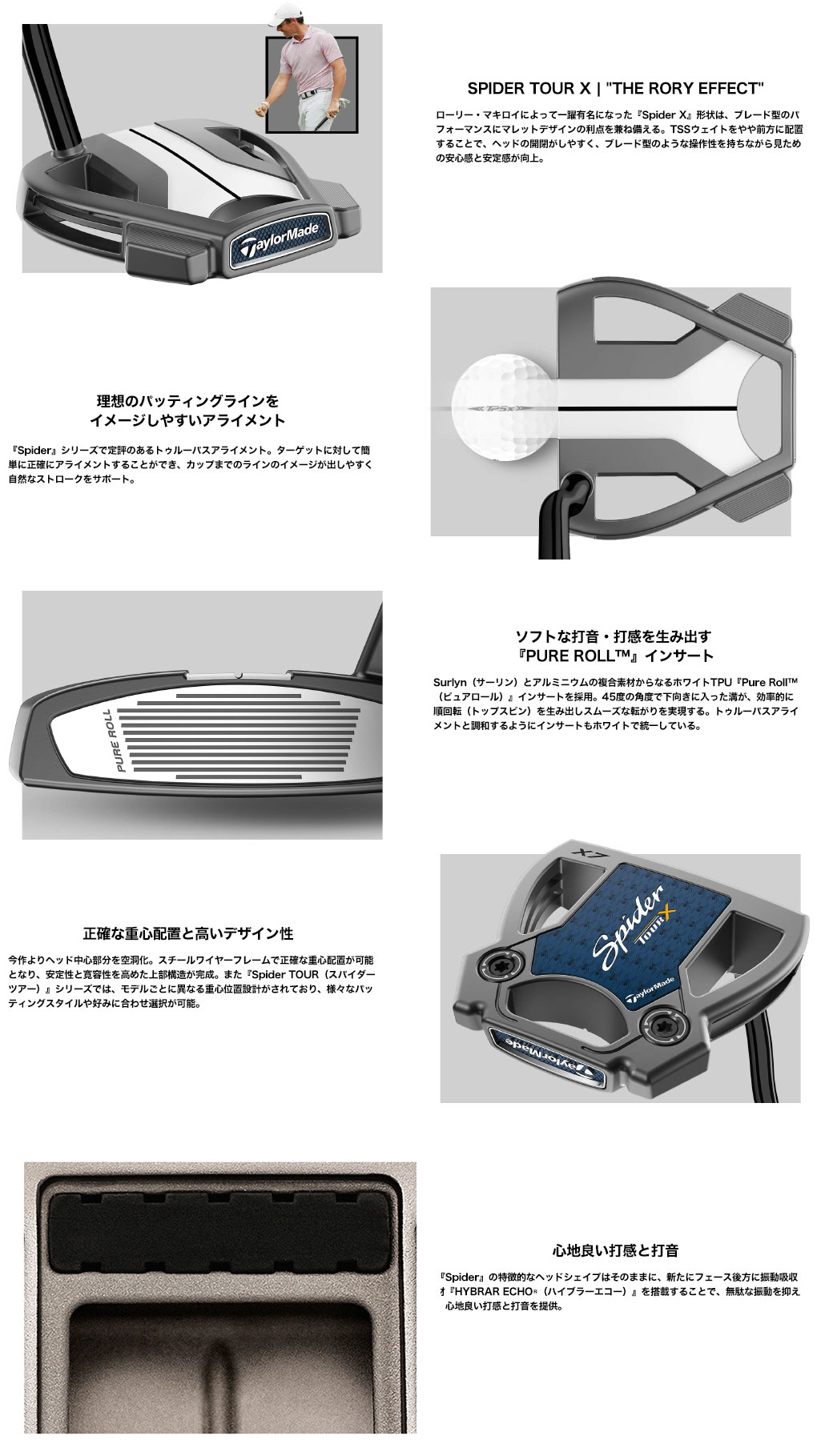 テーラーメイド パター Spider TOUR X トゥルーパス ダブルベンド