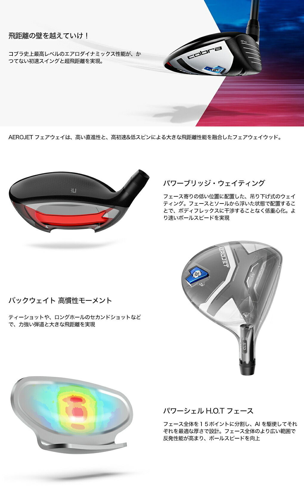 コブラ AEROJET エアロジェット フェアウェイウッド メンズ 右用 MCA