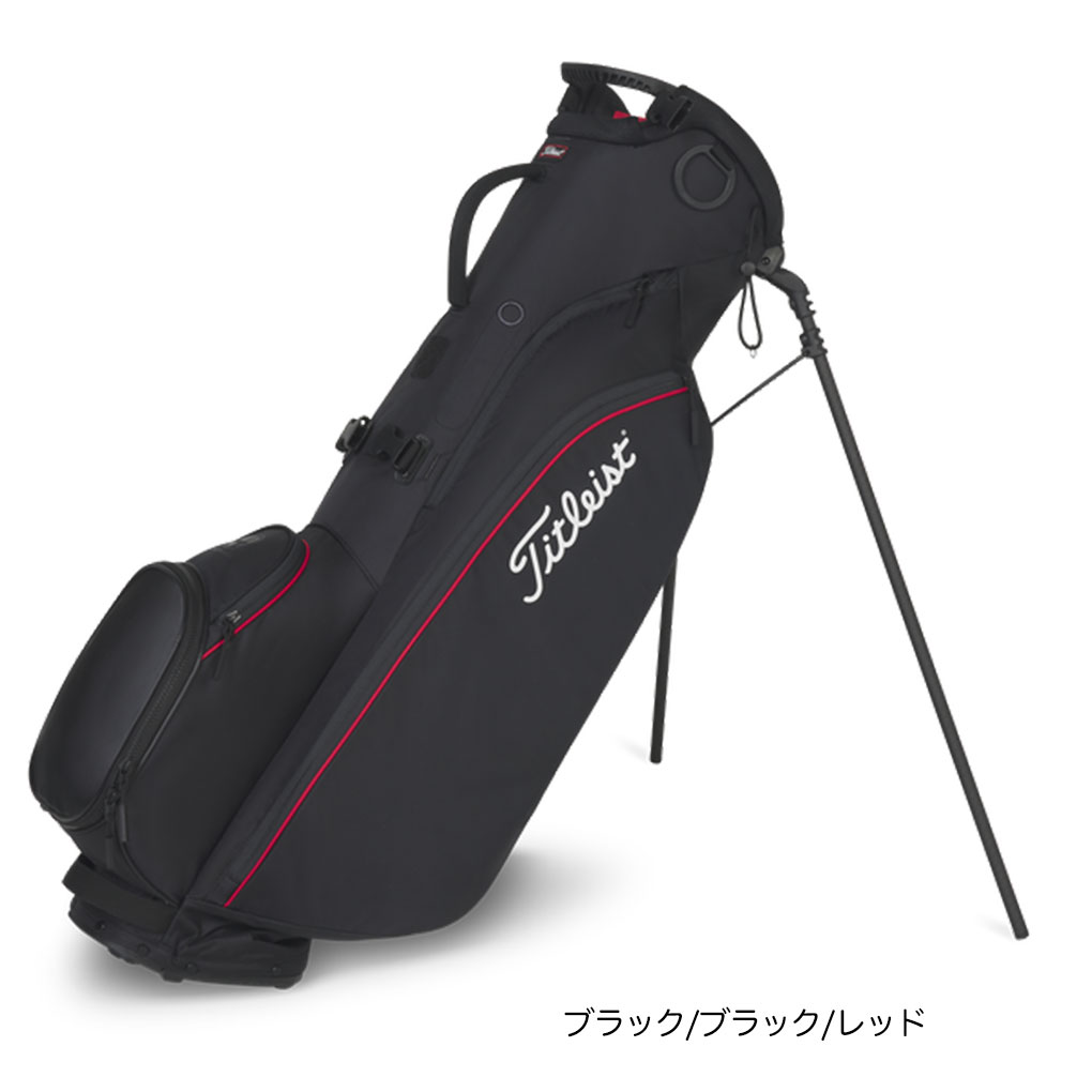 Titleist スタンド式ゴルフバッグ 黒/赤タイトリスト