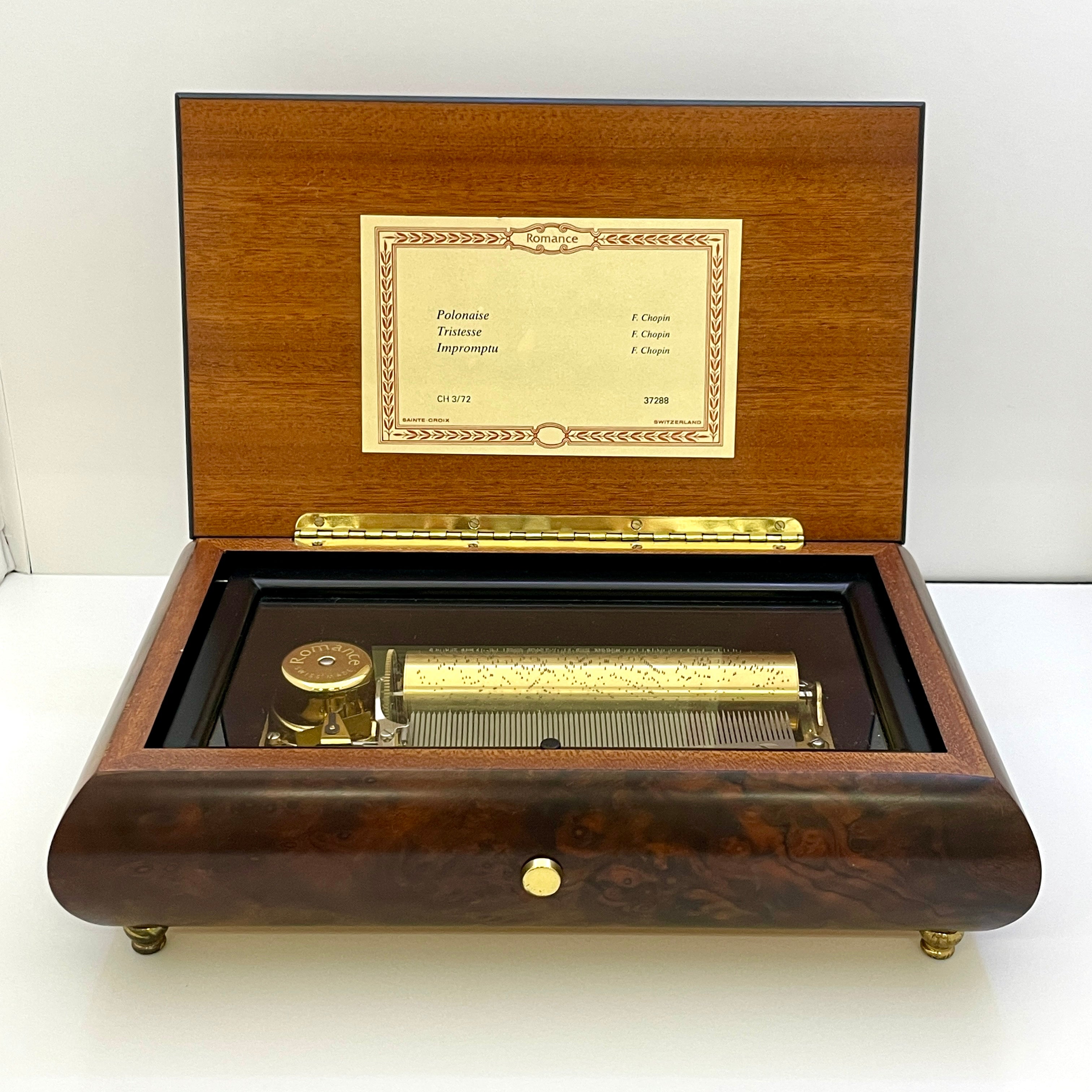 送料無料】REUGE（リュージュ）72弁 オルゴール 3曲収録 ショパン 英雄