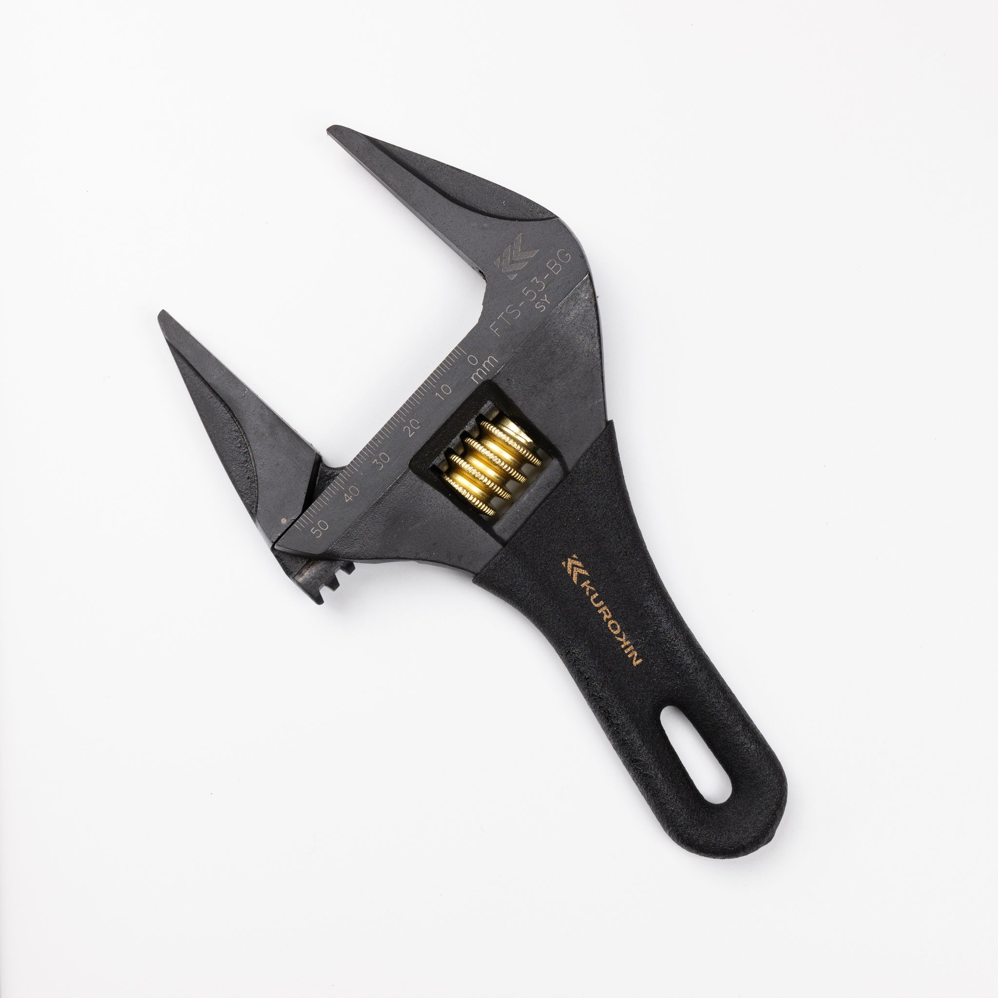 フジ矢 ライトショートモンキー(ギザ無し)最大開口53mm (黒金) FTS-53-BG