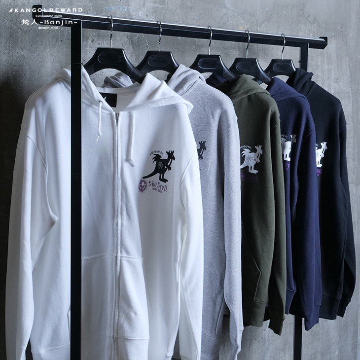 完全受注生産】梵人-Bonjin- × KANGOL REWARD コラボ企画！ZIPパーカー
