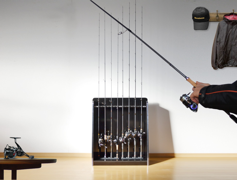 ZANE（ゼイン）ロッドスタンド・14本収納タイプ・シャインブラック