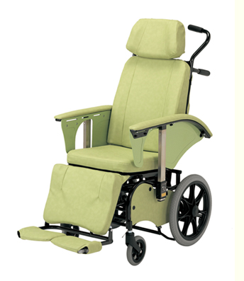介助用】フルリフラットになるリクライニング機能付き車いす RJ-370