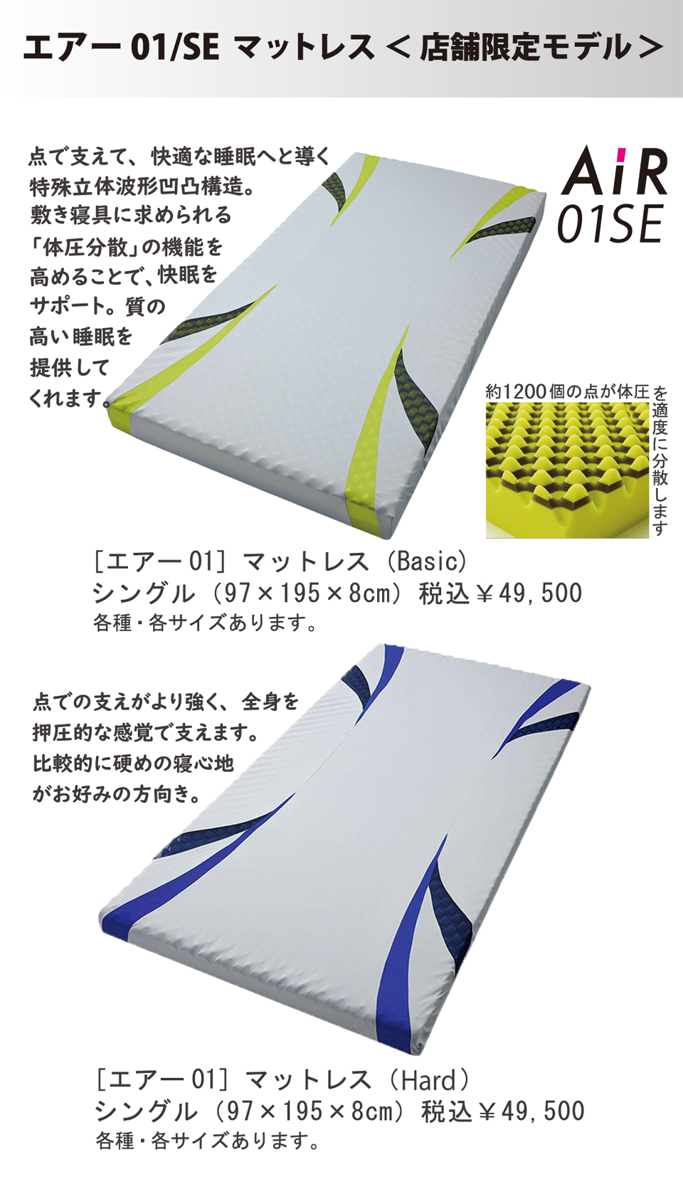 新品 西川 エアー01 マットレス シングル ハード 厚さ8cm 大谷翔平