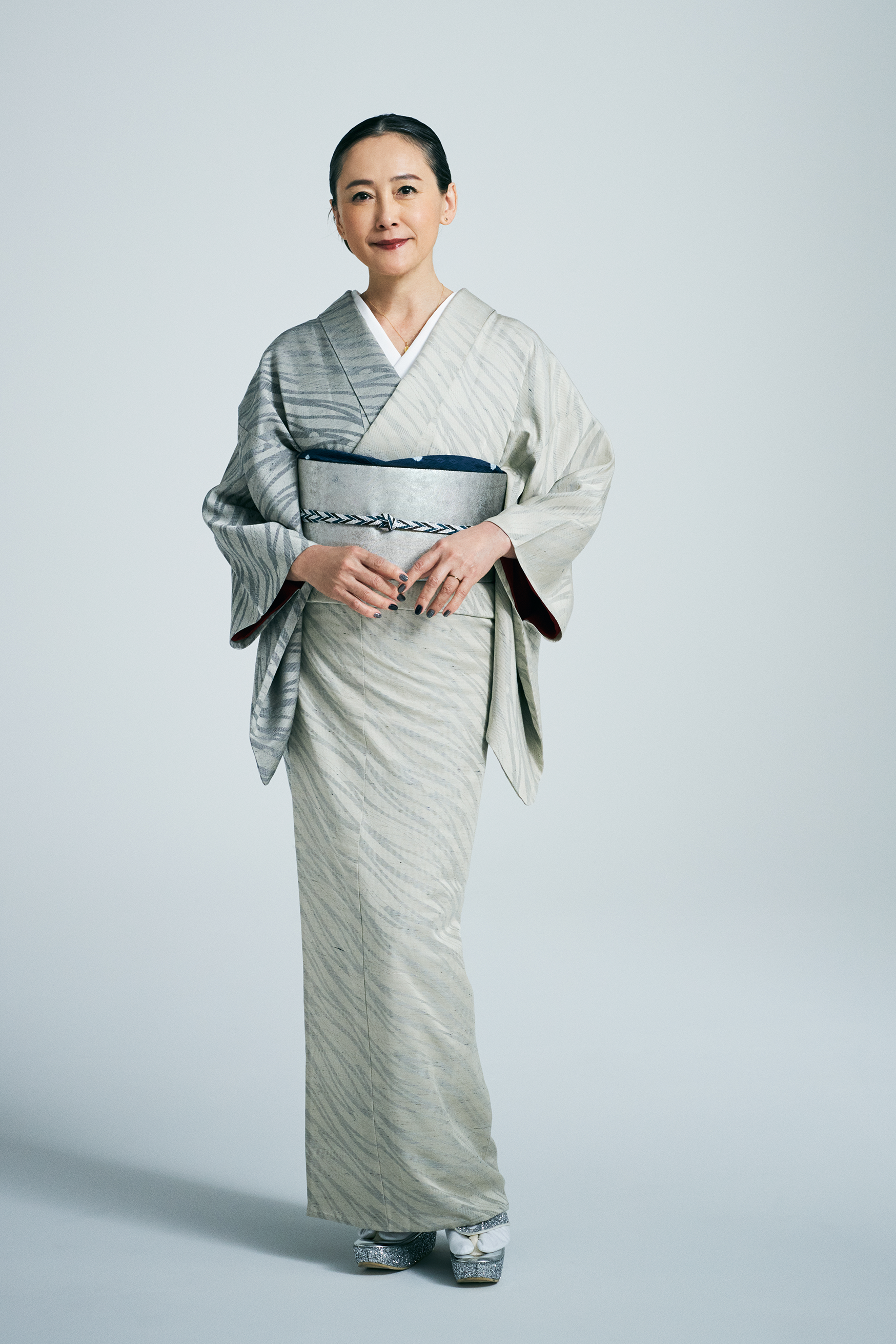 着物｜洗えるお召し｜ala elle ジャングル グレージュ｜ワタマサ｜綾紬｜