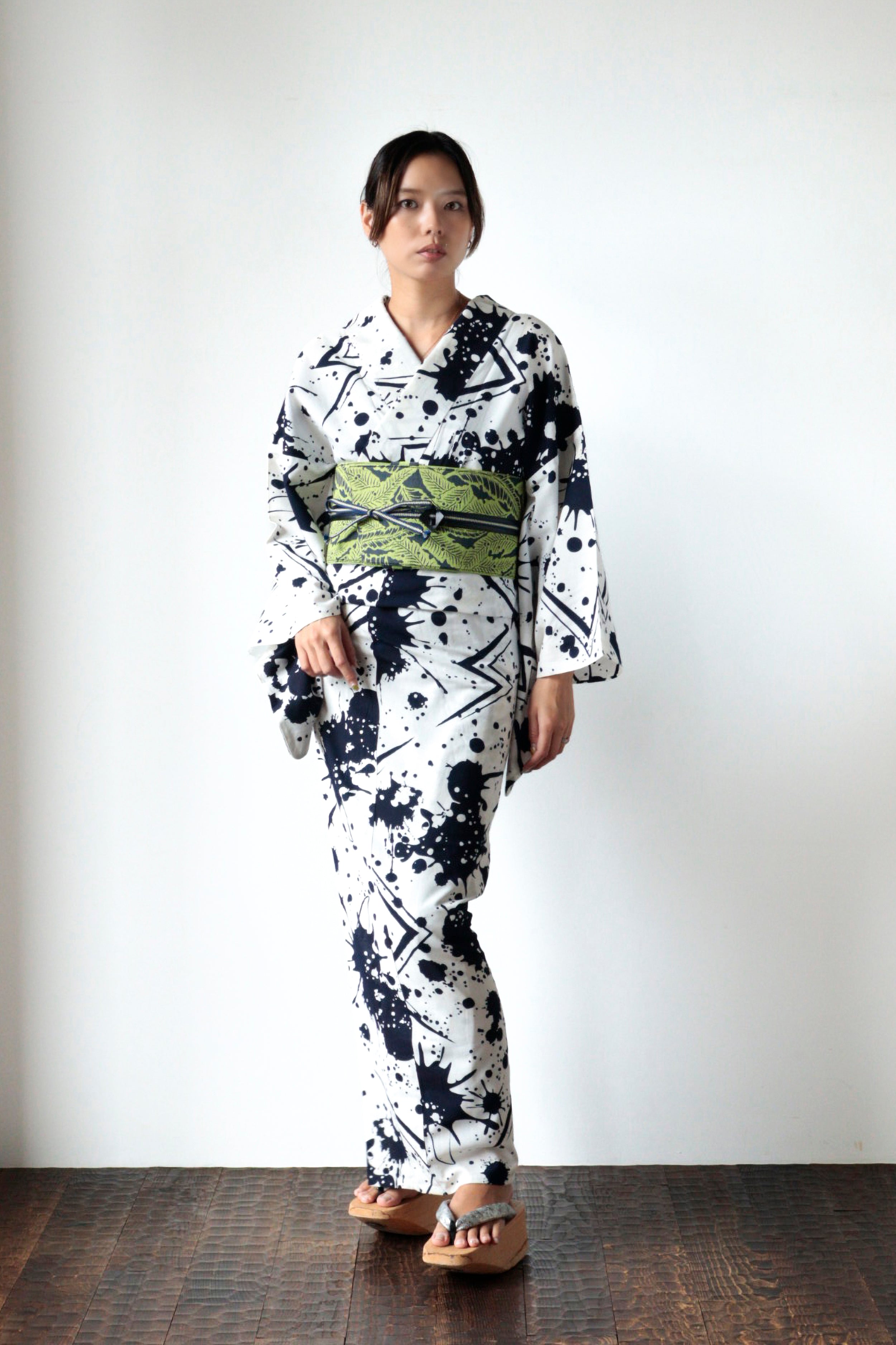 浴衣｜ゲリラ豪雨 紺｜KAPUKI