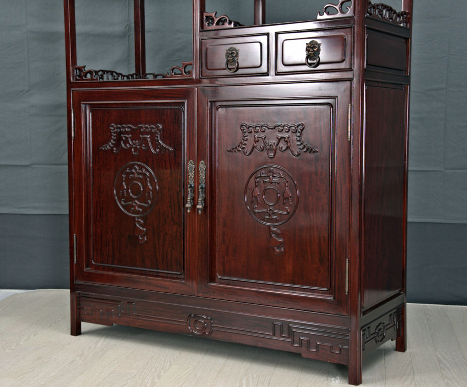 飾り棚: 明式飾り棚 花梨 No.8002 / 唐木家具OSAKA