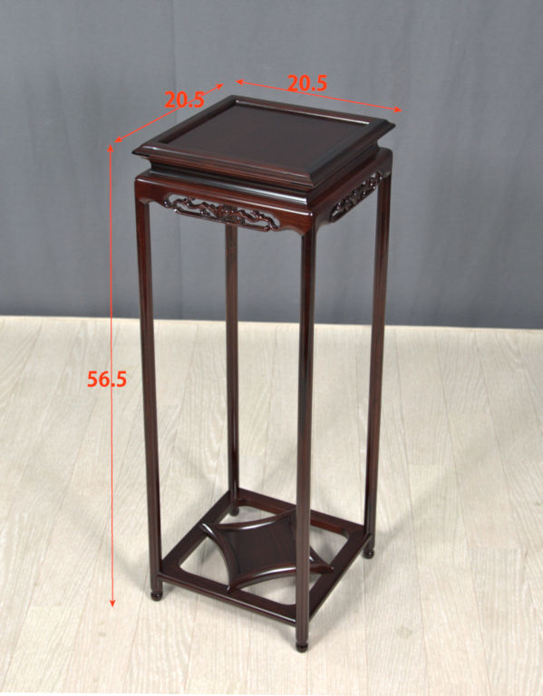 花台:紫檀 日本製 角高卓 H56cm no.8793 / 唐木家具OSAKA