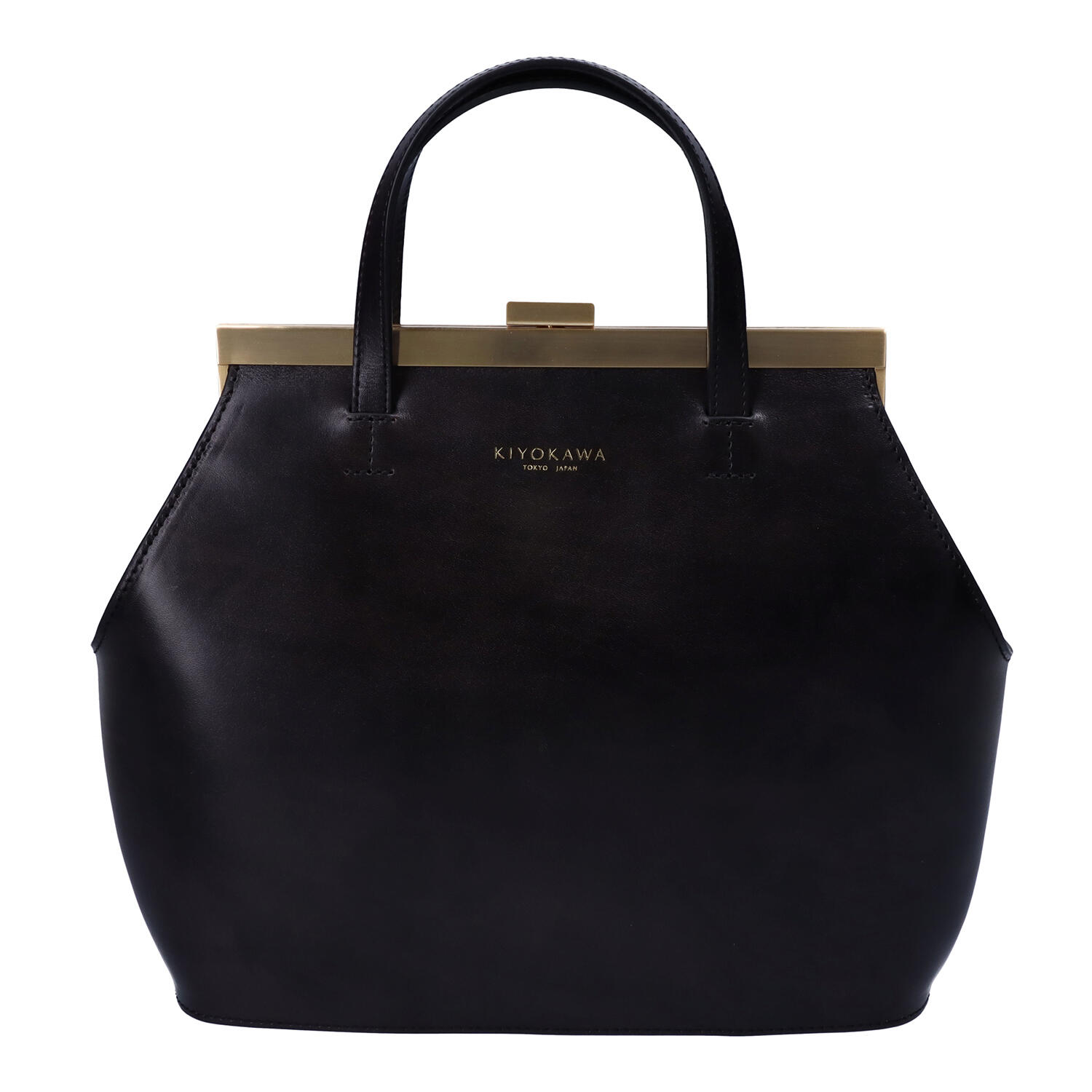 がま口 牛革 口金式 2WAY ハンドバッグ | 有限会社 清川商店 | Japan