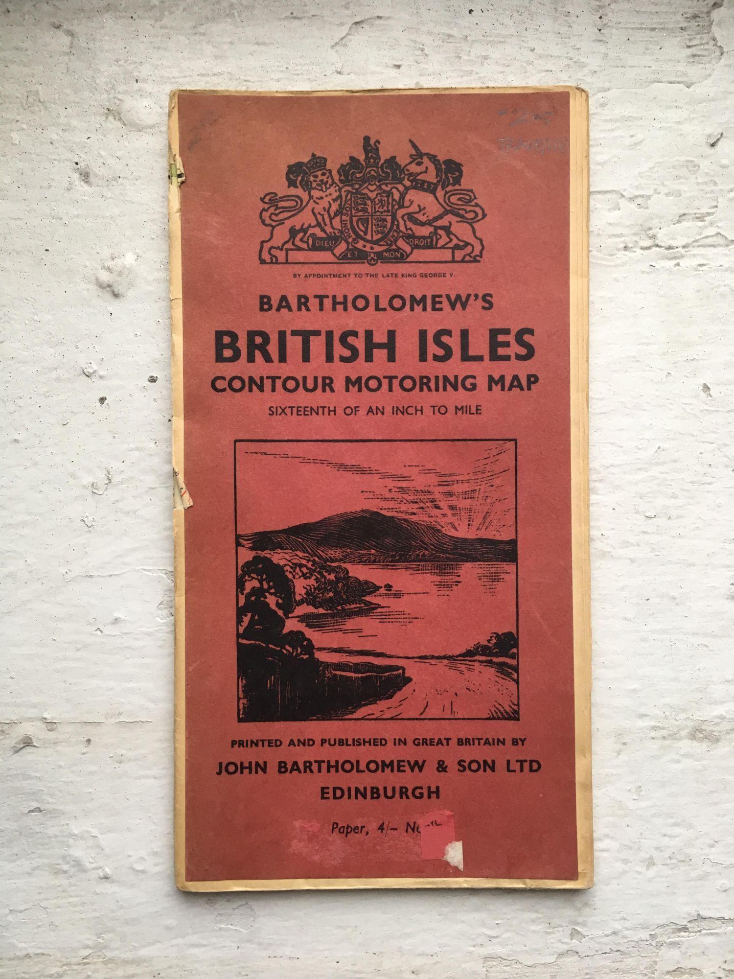 Bartholomew's British Isles Contour Motoring Map | John Bartholomew