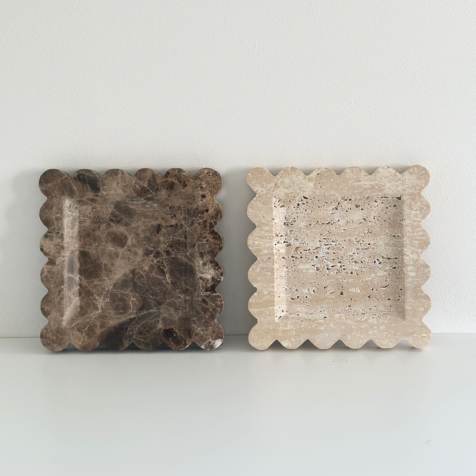 プレート｜スカラップ大理石プレート - territory