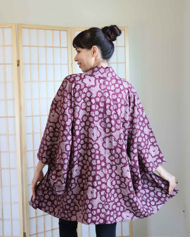 Azuki Shibori Haori Kimono Jacket – Kimono zen