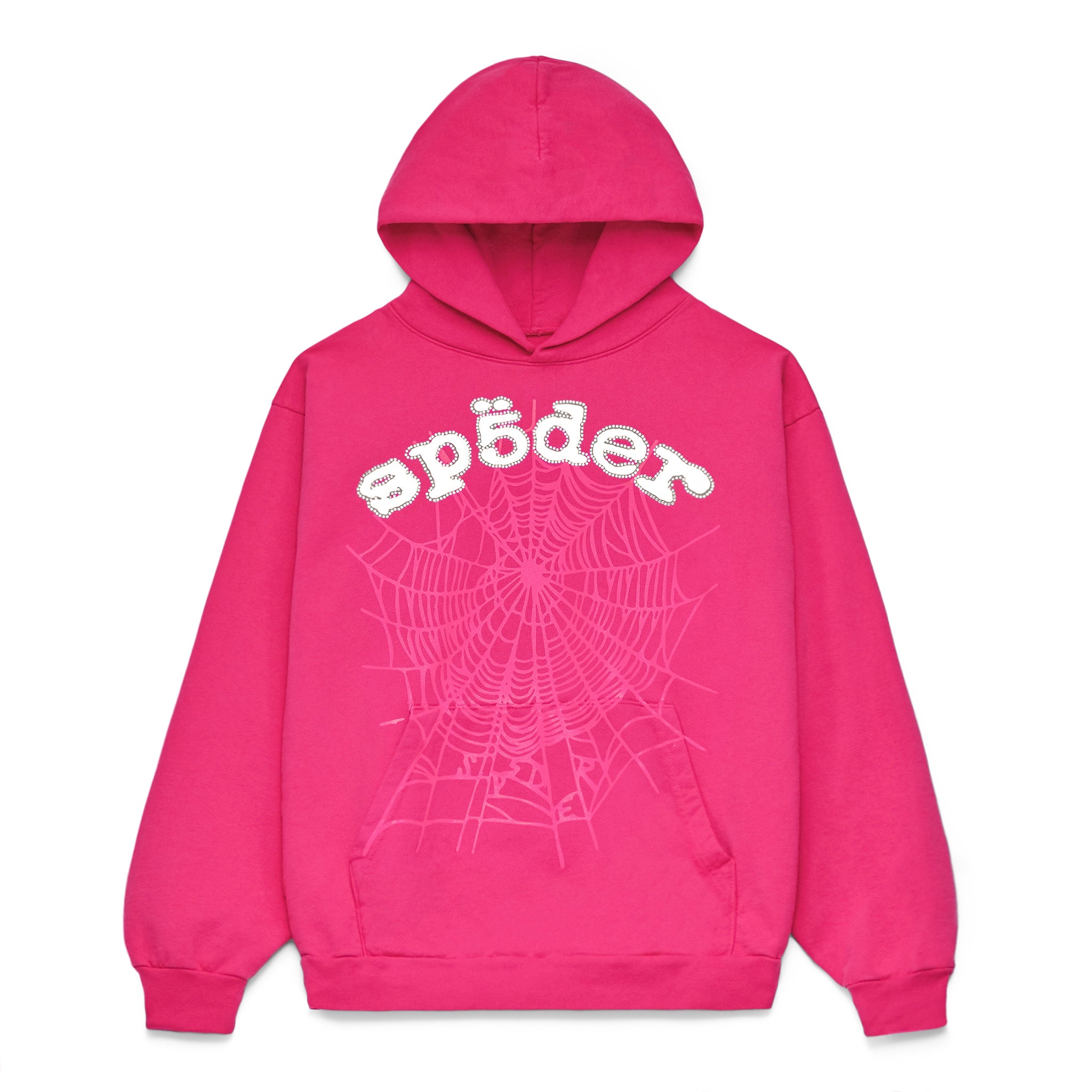 PINK WHITE LEGACY HOODIE | SP5DER | KING SPIDER