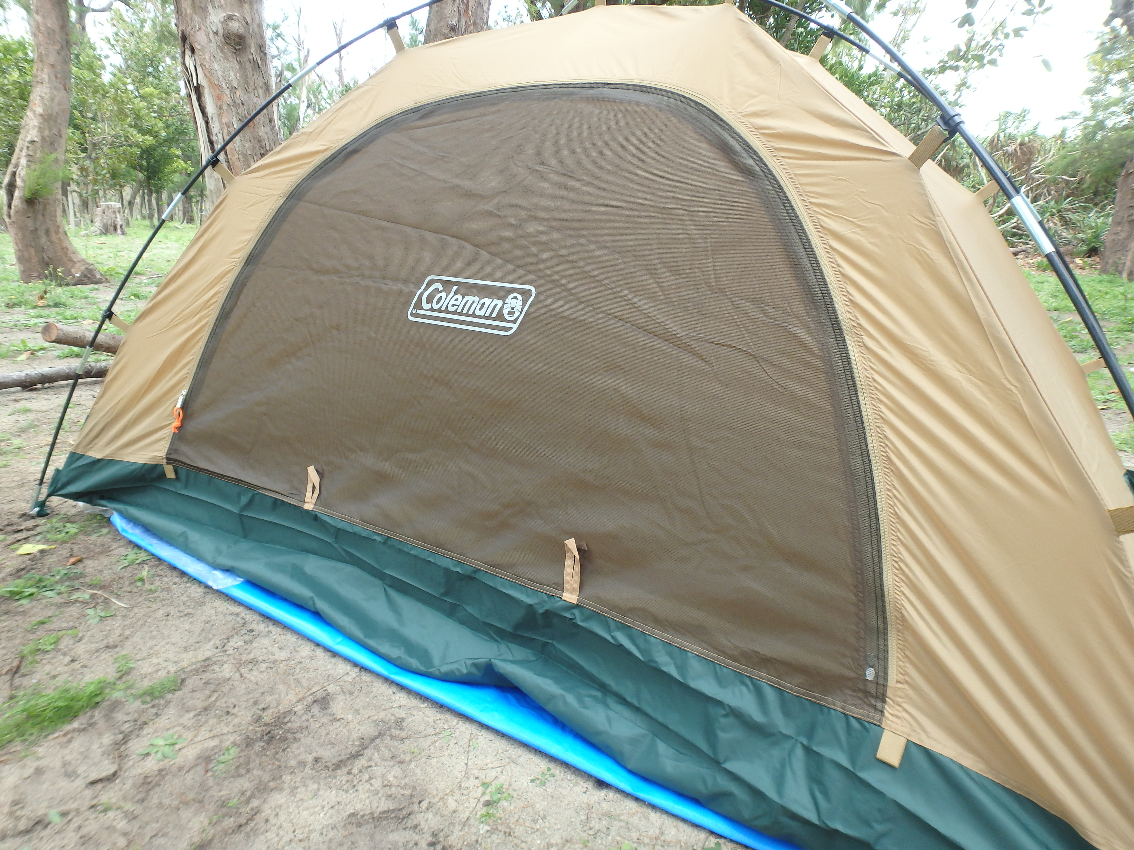 コールマン・コンパクトドーム120を使ってテントを張った！テントを