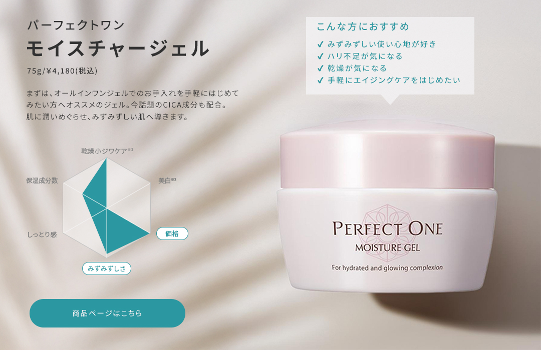 ショップ Perfect One Moisture Gel 75g （3個セット）