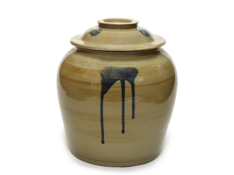 日本製】 石見焼 吉田製陶所 かめ 漬物容器 丸壷蓋付 5号 9.0L の通信
