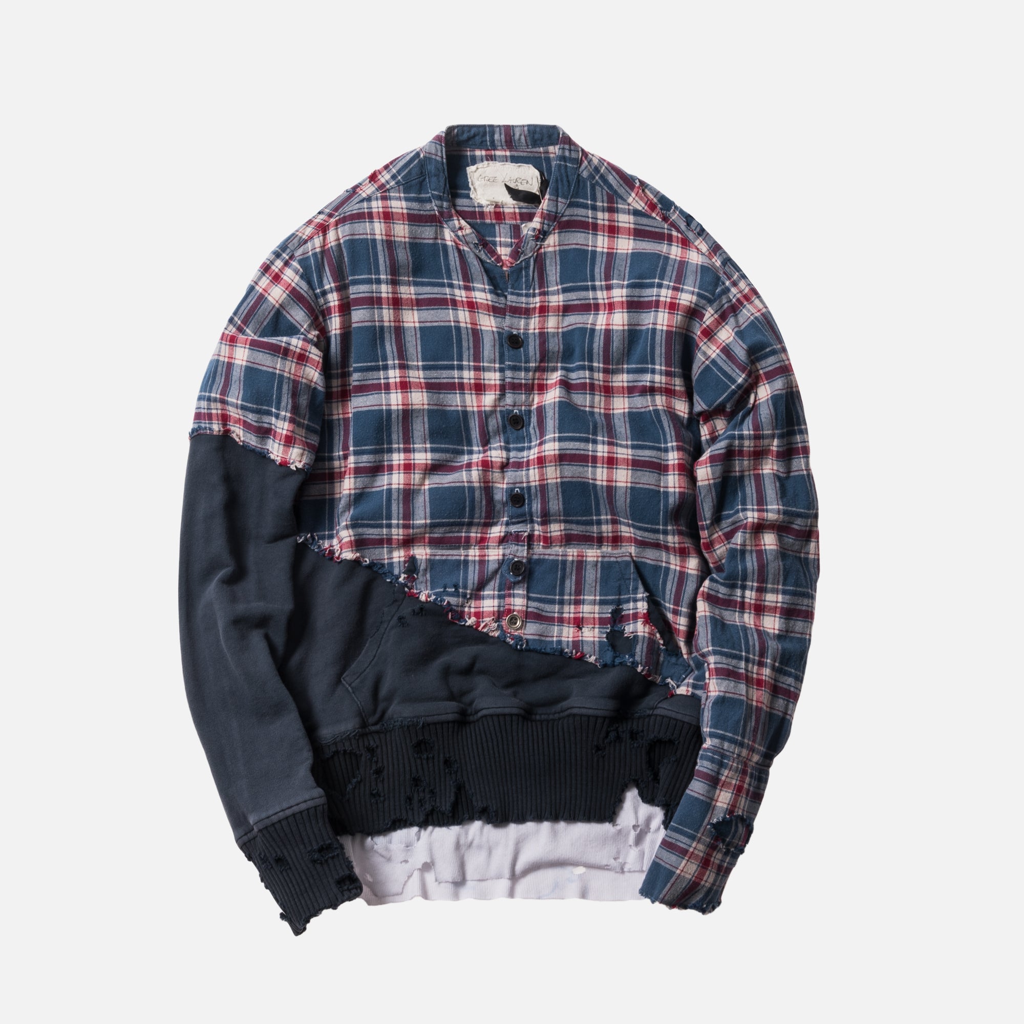 Greg Lauren 50/50 Everest Fleece Pullover Studio Shirt - Navy – Kith