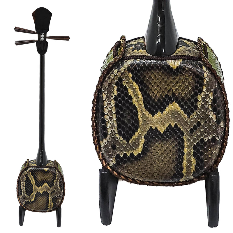 沖縄民謡楽器 三線 本蛇革張り 滑り止め付き 本体のみ 沖縄民謡楽器