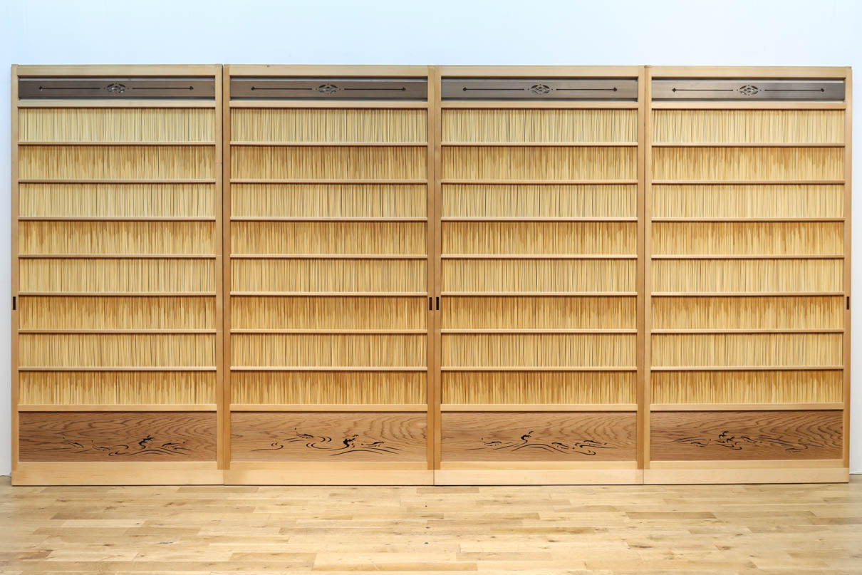 高さ1898ミリ 自然な風合いが上品な面持ちの簾戸 F8086 在庫2枚 – 古福