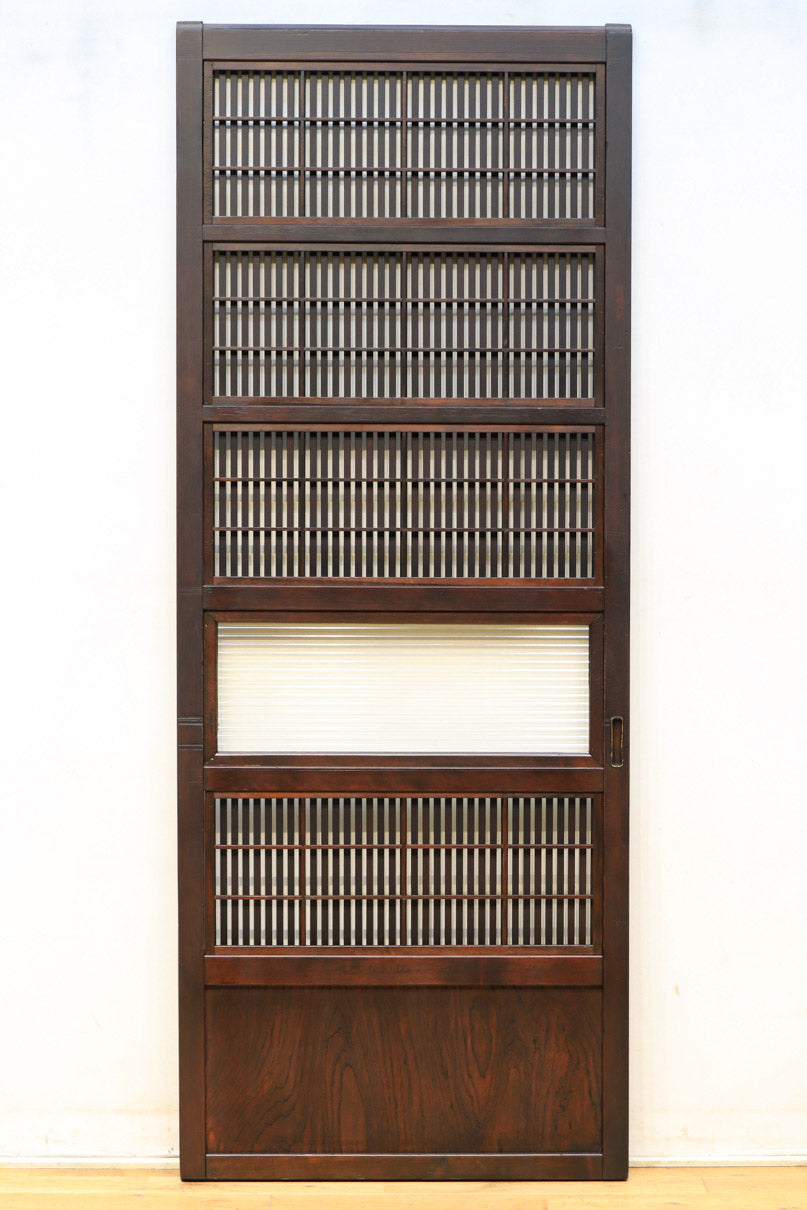 幅675ミリ スリム幅!! モールガラスがレトロ感溢れる大阪格子戸 F8091