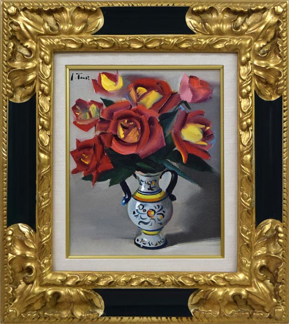 おすすめ 古川 明雄 作品 油絵 薔薇 バラ 【公式通販】