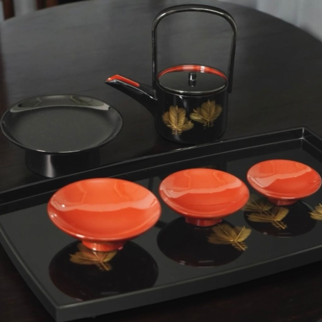 越前 若松沈金 屠蘇器 黒 – 漆器 高翆