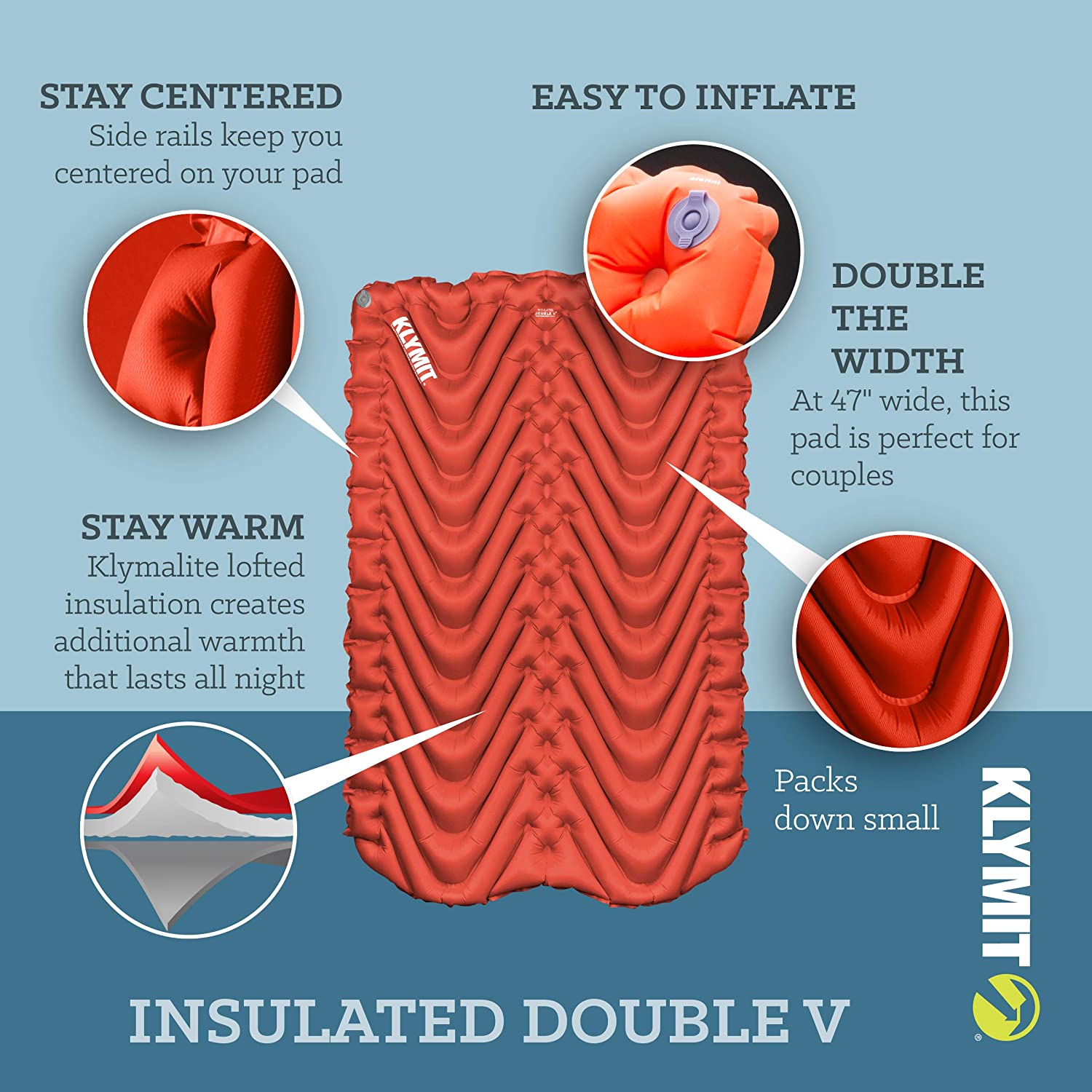 Insulated Double V™ Sleeping Pad | Klymit® – Klymit
