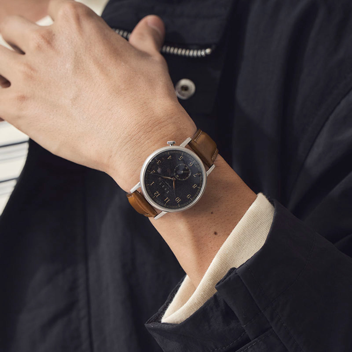 Knot CAS-36SVCG 腕時計 メンズ レディース 機械式 チャコール 日本製