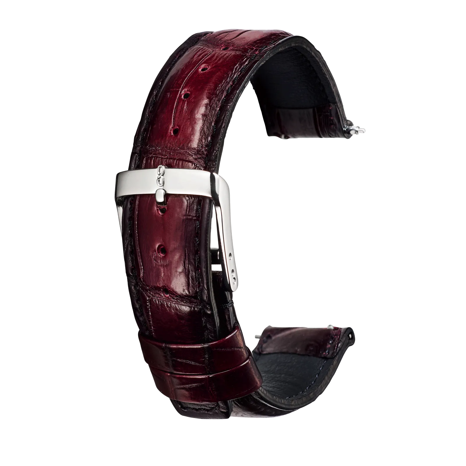 Knot S18-SFC-BK 時計ベルト バンド パティーヌ仕上げ クロコダイル