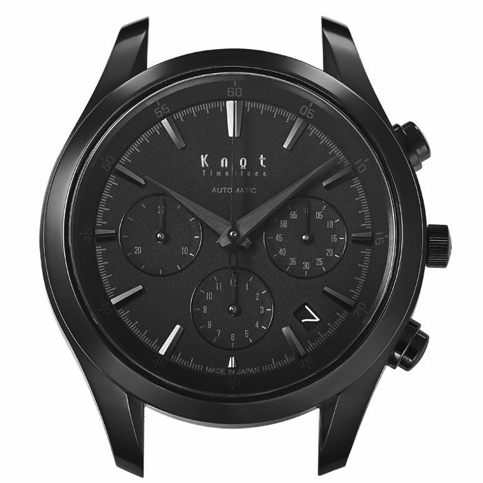 Knot ATC-40BKBK 機械式腕時計 メンズ 自動巻き ブラック 日本製 40mm