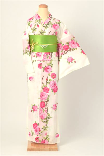 浴衣（花柄・SEIKO MATSUDA)｜着物レンタルあき (来店着付け無料・全国
